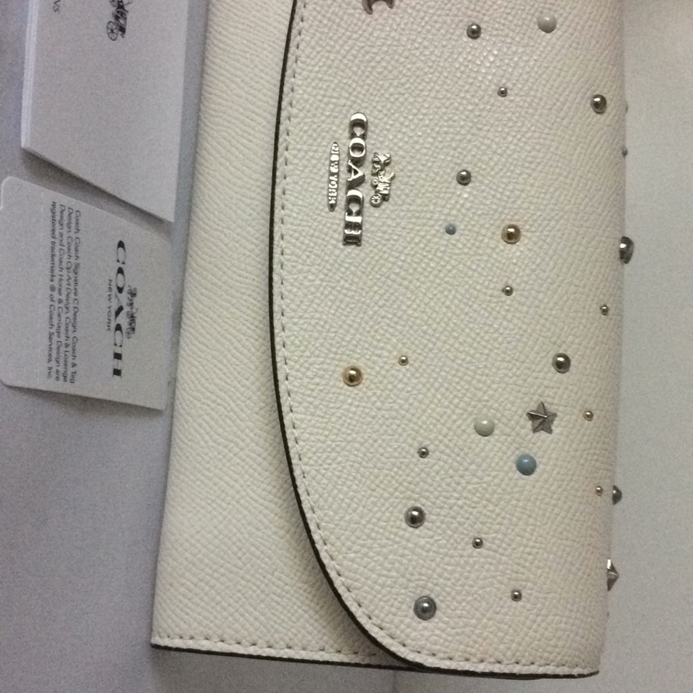 COACH  F29442 STUDDED ENVELOPE WALLET